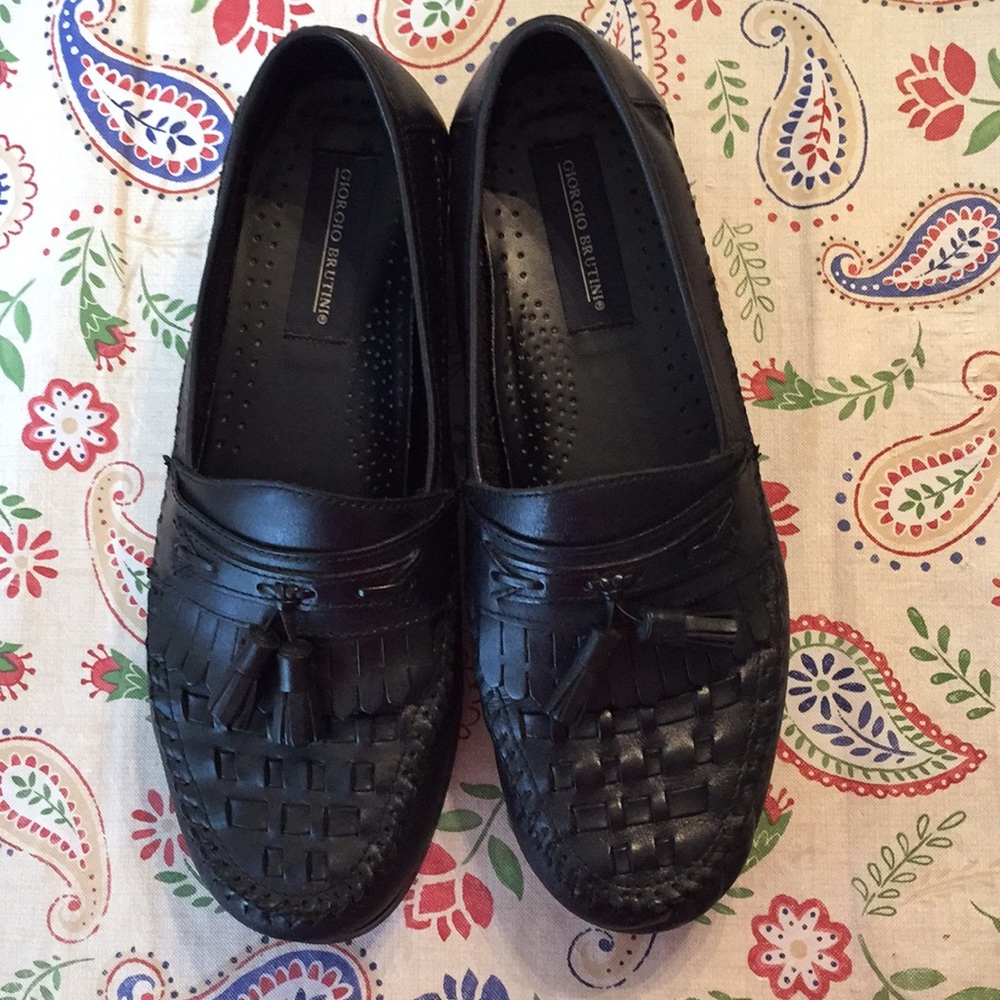 Like New Giorgio Brutini Leather Loafer 10D